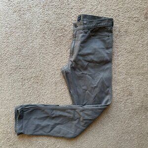 J Crew Jeans Mens 32x34 The Sutton Mid Rise Tapered Leg Grey Chino